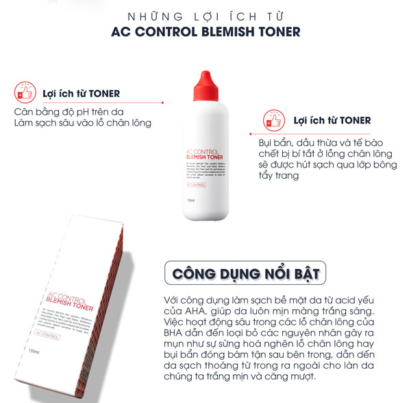 Công dụng Goodndoc Ac Control Blemish Toner